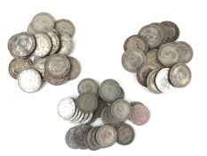 ASSORTED SILVER COINS, including sixpences and shillings, all pre-1947 Provenance: private