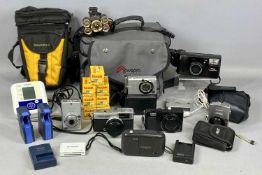 ASSORTED CAMERAS & ACCESSORIES, including Olympus Trip 35mm half frame camera in case, various