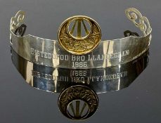 ELIZABETH II SILVER EISTEDDFOD CROWN with gilded crest, Eisteddfod Bro Llandegfan 1986, Birmingham