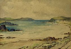 ‡ HARRY HUGHES WILLIAMS (Welsh, 1892-1953) watercolour - entitled verso 'A Peaceful Anglesey