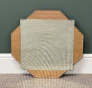 ART DECO SMOKED & CLEAR GLASS OCTAGONAL WALL MIRROR, with chrome fittings, 51cms (w) Provenance: