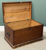 19TH CENTURY PINE TRUNK with hinged lid, 47 (h) x 80 (w) x 49cms (d) Provenance: private
