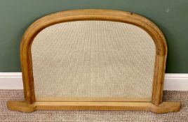 PINE FRAMED ARCHED OVERMANTEL MIRROR, 73 x 111cms Provenance: private collection Conwy