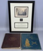 BACON'S EXCELSIOR MAP OF WALES & MONMOUTHSHIRE, with railways, roads, and distances, folding cloth-