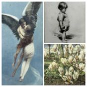 VARIOUS ARTISTS: SIDNEY TUSHINGHAM (1884-1968) monochrome etching - entitled verso 'Betty',