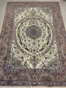 FINE NAIN WOOL CARPET, 282 x 200cms Provenance: private collection Cambridgeshire