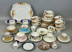 ROYAL ALBERT VIRGINIA PATTERN TEA SERVICE, 21 pieces, together with various cabinet cups and