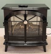 DIMPLEX REMOTE CONTROL OPERATED LOG EFFECT ELECTRIC FIRE, 65 (h) x 62 (w) x 38cms (d) Provenance: