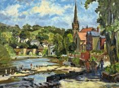 KEITH GARDNER (b. 1933) oil on canvas - entitled verso 'Llangollen, North Wales', signed lower