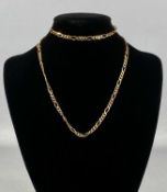 9CT GOLD FIGARO NECKLACE, 60cms (l), 8g Provenance: private collection Denbighshire