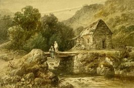 ‡ WILLIAM ELLIS watercolour - 'Mill Near Dolgelley', signed lower left, 22.5 x 33.5cms Provenance: