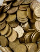 LARGE QUANTITY OF PRE-DECIMAL COPPER HALF-PENNIES, approx. 500 Provenance: private collection Ynys