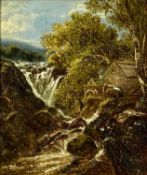 ‡ JOHN LLOYD BOND (British, 19th century) oil on canvas - entitled verso 'Pandy Mill', dated 1884,