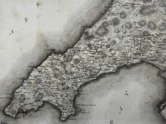 ROBERT BAUGH monochrome engraved map 'Caernarfon', published John Evans 1795, 61 x 70cms Provenance: