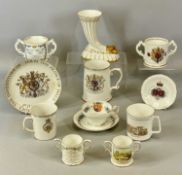 ASSORTED CERAMIC COMMEMORATIVE WARE, makes including Aynsley, Royal Grafton, and Crown Ducal; with a