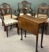 GROUP OF VARIOUS CHAIRS,ETC including Hepplewhite style dining chairs with pierced splat backs and