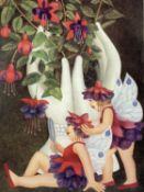 BERYL COOK OBE (British, 1926-2008) limited edition (255/650) print - 'Flower Ladies', signed in