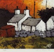 ‡ STEPHEN JOHN OWEN (b. 1959) artist's proof print - entitled verso 'Cefn Du', Oriel Hafan Gallery
