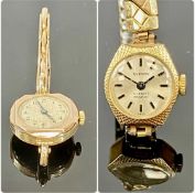 ROLCO SWISS MADE VINTAGE 9CT GOLD LADIES' WRISTWATCH, with octagonal case, on plated expanding