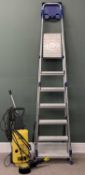 ABRU ALUMINIUM SEVEN-TREAD STEP LADDER, and a Karcher K4.99 power washer Provenance: deceased estate