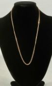 9CT GOLD FLAT CURB LINK NECKLACE, 45cms (l), 3.4g Provenance: private collection Denbighshire