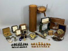 ASSORTED COLLECTABLES, including a vintage M&S tin plate child's mangle, reproduction brass