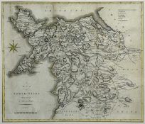 JOHN CARY antique coloured map, 'A Map of North Wales from the Best Authorities', 39.5 x 46.5cms