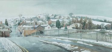 CONTEMPORARY WELSH SCHOOL watercolour - entitled verso, 'Victoria Street, Old Cwmbran', signed