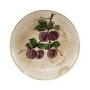LLANELLY POTTERY BOWL, plum pattern, 25cms (diam.) Provenance: private collection Conwy Comments: