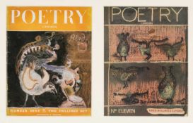 GRAHAM SUTHERLAND / HENRY MOORE two lithograph covers for issues of Poetry London magazine - 1943