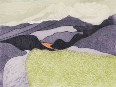 ‡ JOHN BRUNSDON limited edition (148/150) aquatint etching - entitled 'Low Clouds over the