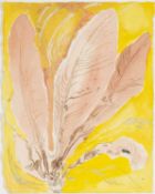 ‡ DAN LLYWELYN HALL mixed media on torn paper - entitled verso, 'Kew Foliage Study', signed and