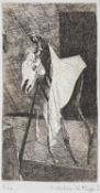 MARIA REBORA DI PIAZZA (Italian, b.1925) etching - skeletal horse, signed, numbered 9/20 and