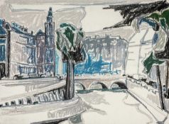 ‡ DOUGLAS MACDIARMID (New Zealander, 1922-2020) pastel - Ile de la Cité, Paris, possibly La