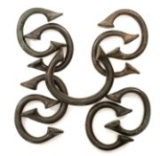 GROUP OF ETHNOGRAPHIC METALWARE, including nine BRONZE MANILLAS, Okpoho, West Africa, 6-8cms (w),