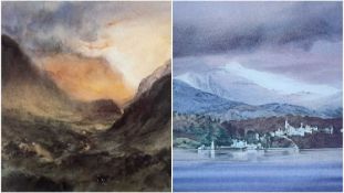 ‡ WILLIAM SELWYN limited edition (42/500) print - entitled verso 'Sunset, Llanberis Pass', signed in