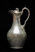 VICTORIAN SILVER CLARET JUG, Edward, John & William Barnard, London 1847, floral knop to hinged lid,