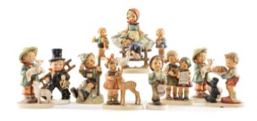 ASSORTED HUMMEL FIGURINES, including Chimney Sweep (12) Provenance: deceased estate Cardiff