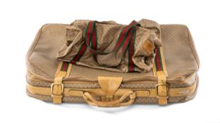 GUCCI SUITCASE with another smaller holdall, suitcase size 55 x 80cms, the smaller, 30 x 46cms