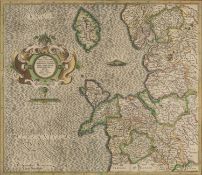 GERALDUS MERCATOR (1512-1594) 'West Morlandia, Lancastria, Cestria, Caernarvan, Denbigh, Flint,