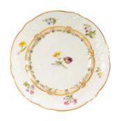 SWANSEA PORCELAIN DESSERT DISH, c.1815-17, probably painted by William Pollard with central