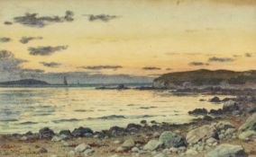 JOHN McDOUGAL watercolour - Porth Patrick, signed, 20 x 33cms Provenance: private collection