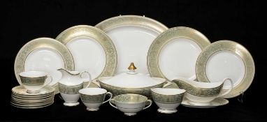 ROYAL DOULTON 'ENGLISH RENAISSANCE' PATTERN BONE CHINA DINNER SERVICE, for eight place settings,