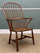 19TH CENTURY HIGH-BACK PROVINCIAL WINDSOR CHAIR, probably Welsh, 110 (h) x 69cms (w) Provenance: