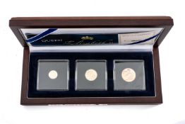 ELIZABETH II GOLD SOVEREIGN 3-COIN SET, comprising 2011 full, 1999 half and 2010 quarter sovereigns,