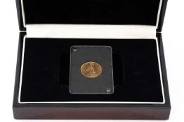 VICTORIA GOLD SOVEREIGN, 1889, encapsulated, in case of issue, outer card box Provenance: deceased