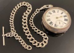EDWARDIAN SILVER TIMEKEEPER'S POCKET WATCH, by J Harris & Sons, London and Manchester, hallmarked
