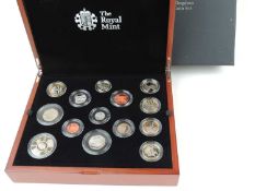 ROYAL MINT 2020 UK PREMIUM PROOF COIN SET (14 coins), boxed, with outer card case and certificate
