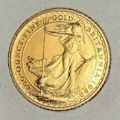 ELIZABETH II 1989 GOLD BRITANNIA 1/10TH OZ PROOF GOLD COIN, encapsulated Provenance: private