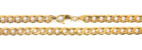 18CT GOLD CURB LINK NECKLACE, 61.1g Provenance: private collection Cardiff
